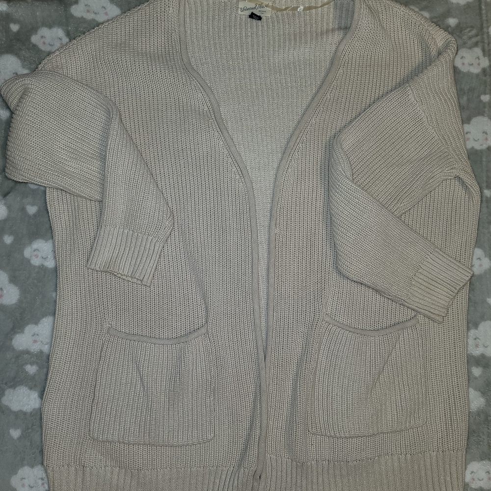 Universal Thread Beige Open-Front Cardigan